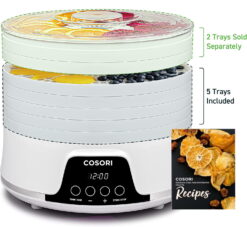 COSORI Food Dehydrator for Jerky ,5 Stackable BPA-Free Trays ,350W,Dryer with 48H Timer and 165°F Temperature Control