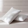 AIKOFUL Luxury Goose Feathers Down Pillows Queen Size Set of 2,Hotel Collection Soft Bed Pillows for Sleeping,Organic Percale Cover(Queen,Pack of 2)