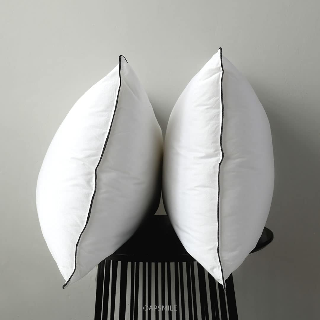 APSMILE Goose Feather Down Pillows -Set of 2 Soft Bed Pillows for Sleeping 100% Organic Cotton Queen Size Hotel-Quality Pillows Insert for Stomach Back Sleepers APSMILE Goose Feather Down Pillows -Set of 2 Soft Bed Pillows for Sleeping 100% Organic Cotton Queen Size Hotel-Quality Pillows Insert for Stomach/Back Sleepers