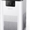 AROEVE Air Purifiers for Bedroom HEPA Air Purifier With Aromatherapy Function For Pet Smoke Pollen Dander Hair Smell 20dB Air Cleaner For Bedroom Office Living Room Kitchen, MK06- White