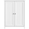 Alden Design Contemporary Storage Cabinet with 2 Doors and 2 Adjustable Shelves, White