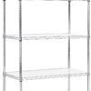 Alera SW653618SR 36 in. x 18 in. x 72 in. Five-Shelf Wire Shelving Kit with Casters and Shelf Liners - Silver