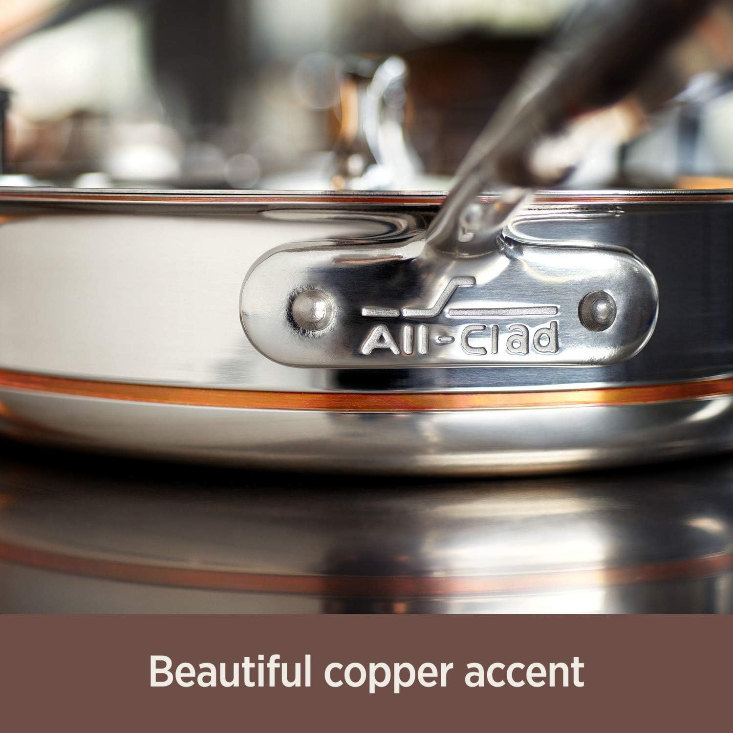 All-Clad Copper Core 5-Ply Stainless Steel Saucepan with Lid 3 Quart  Induction Oven Broil Safe 600F Pots and Pans, Cookware