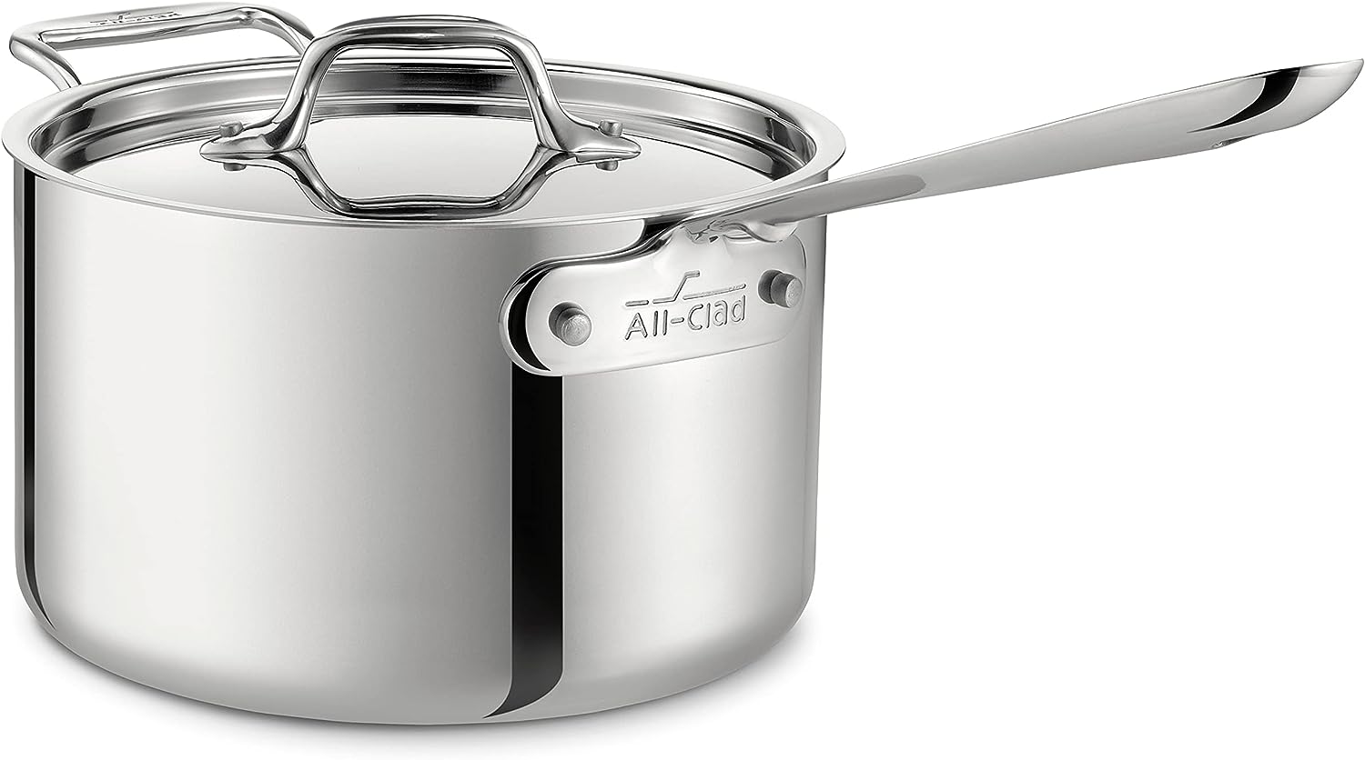 All-Clad D3 3-Ply Stainless Steel Sauce Pan with Lid 4 Quart