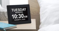 American Lifetime New 2023 Dementia Clock Large Digital Clock for Seniors, Digital Clock Large Display with Custom Alarms