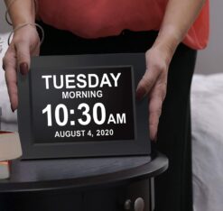 American Lifetime New 2023 Dementia Clock Large Digital Clock for Seniors, Digital Clock Large Display with Custom Alarms