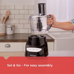 BLACK+DECKER Easy Assembly 8-Cup Food Processor
