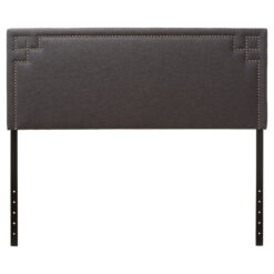 Baxton Studio Geneva Modern and Contemporary Dark Grey Fabric Upholstered Twin Size Headboard,Wholesale Interiors