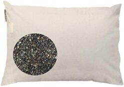 Beans72 Organic Buckwheat Pillow - Japanese Size (14 inches × 20 inches) Made in USA