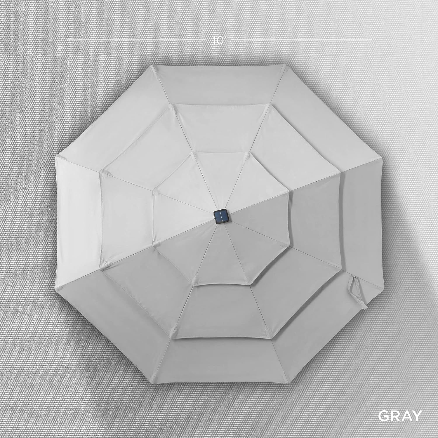 Best Choice Products 10ft 3Tier Solar Patio Umbrella, Outdoor Market