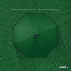 Best Choice Products 10ft Solar Powered Aluminum Polyester LED Lighted Patio Umbrella wTilt Adjustment and UV-Resistant Fabric - Green