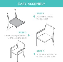 Best Choice Products Set of 2 Stackable Outdoor Wicker Dining Chairs All-Weather Firepit Armchair wArmrests, Steel Frame for Patio, Deck, Garden, Yard - Brown
