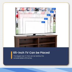 BestMassage Wood TV Stand TV Stand Fits 32-65 Inch Flat Screen TV Cabinet with 4-Shelf Storage Rolling Entertainment Center