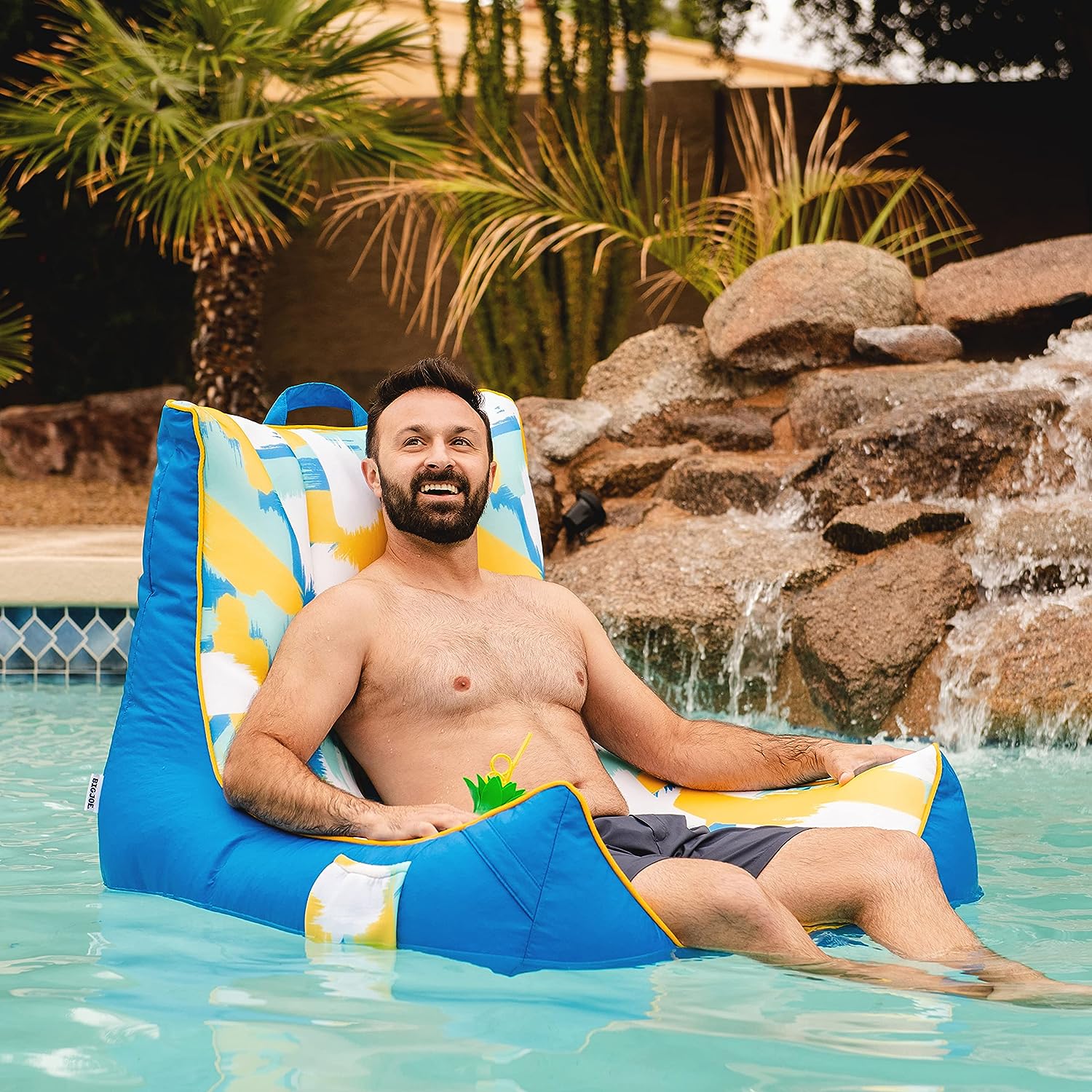 Big Joe Captain's Float No Inflation Needed Pool Lounger with