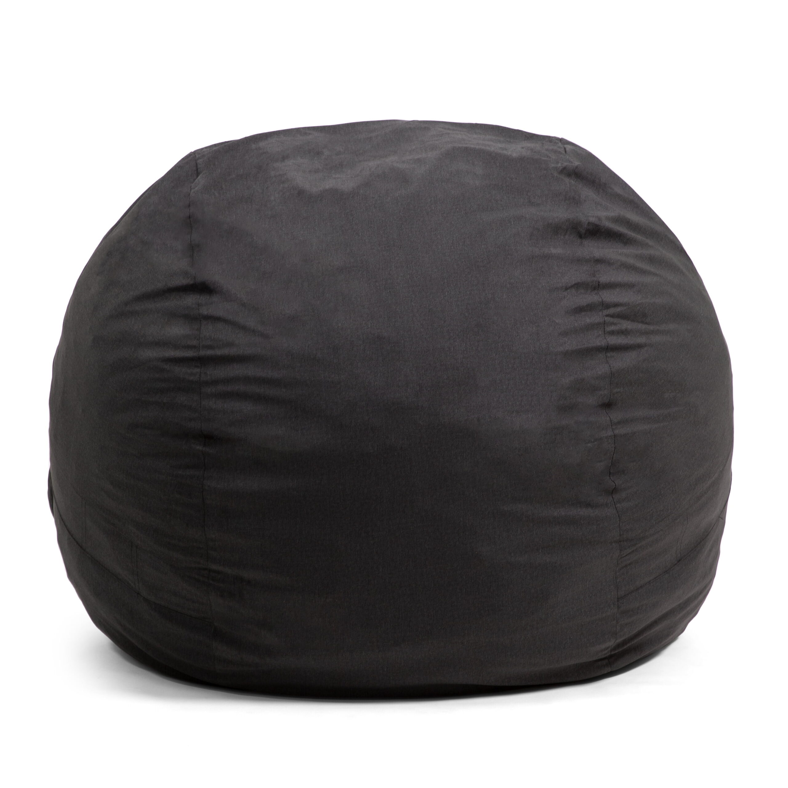  Big Joe Fuf Large Foam Filled Bean Bag Chair with Removable  Cover, Black Lenox, 4ft Big & Bean Refill 2Pk Polystyrene Beans for Bean  Bags or Crafts, 100 Liters per Bag 