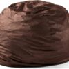Big Joe Fuf Large Foam Filled Bean Bag Chair with Removable Cover, Cocoa Lenox, Durable Woven Polyester, 4 feet Big