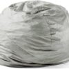 Big Joe Fuf Large Foam Filled Bean Bag Chair with Removable Cover, Fog Lenox, Durable Woven Polyester, 4 feet Big