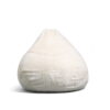Big Joe Lotus Foam Bean Bag Chair, Short Shag 4ft, Ivory