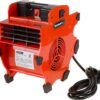 Blower Fan - 3-Speed Heavy-Duty Floor and Carpet Dryer - Portable Air Mover with 4 Different Angles for Basements, Cars, or Garages by Stalwart (Red)