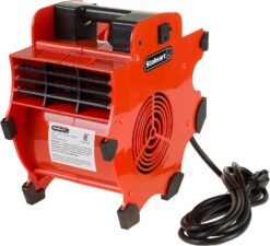 Blower Fan - 3-Speed Heavy-Duty Floor and Carpet Dryer - Portable Air Mover with 4 Different Angles for Basements, Cars, or Garages by Stalwart (Red)