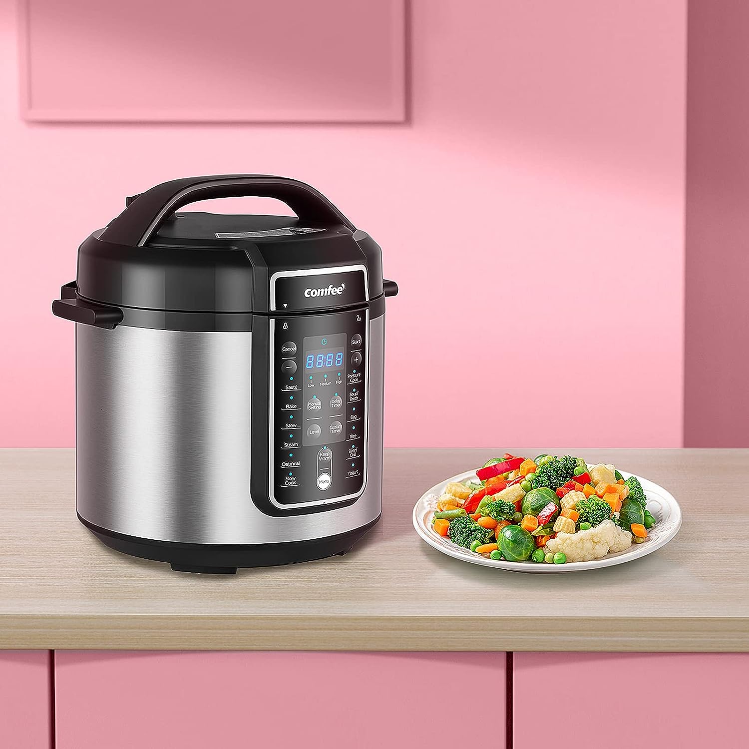 Yedi Multi-functional Pressure Cooker - Pink  Yedi houseware, Pink  kitchen, Pressure cooker