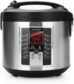 COMFEE' Rice Cooker 10 cup Uncooked , Rice Maker, Steamer, Stewpot, Saute All in One (12 Digital Cooking Programs) Multi Cooker (5.2Qt ) Large Capacity, 24 Hours Preset, Olla Arrocera Electrica