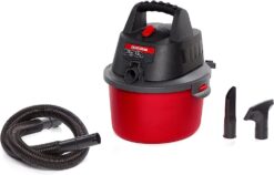 CRAFTSMAN CMXEVBE17250 2.5 Gallon 1.75 Peak HP Wet/Dry Vac, Portable Shop Vacuum with Attachments, Red, Black