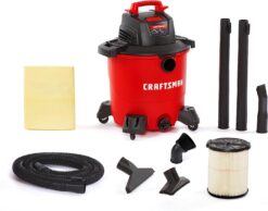 CRAFTSMAN CMXEVBE18690 9 Gallon 4.25 Peak HP Wet/Dry Vac, General Purpose Portable Shop Vacuum with Dusting Brush and Attachments, Red
