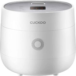 CUCKOO CR-0375F | 3-Cup/0.75-Quart (Uncooked) Micom Rice Cooker | 10 Menu Options: Oatmeal, Brown Rice & More, Touch-Screen, Nonstick Inner Pot | White