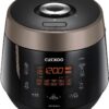CUCKOO CRP-P0609S | 6-Cup (Uncooked) Pressure Rice Cooker | 12 Menu Options: Quinoa, Nu Rung Ji, GABA/Brown Rice & More, Made in Korea | Black/Copper