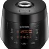 CUCKOO CRP-PK1001S | 10-Cup/2.5-Quart (Uncooked) Pressure Rice Cooker | 12 Menu Options: Quinoa, Scorched Rice, GABA/Brown Rice, Multi-Grain & More, Made in Korea | Black