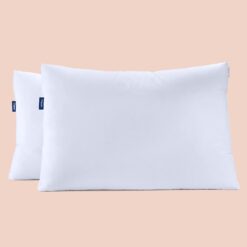 Casper Sleep Down Pillow for Sleeping, Standard, White, Two Pack
