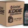 Castrol Edge High Mileage 10W-40 Advanced Full Synthetic Motor Oil, 1 Quart, Pack of 6