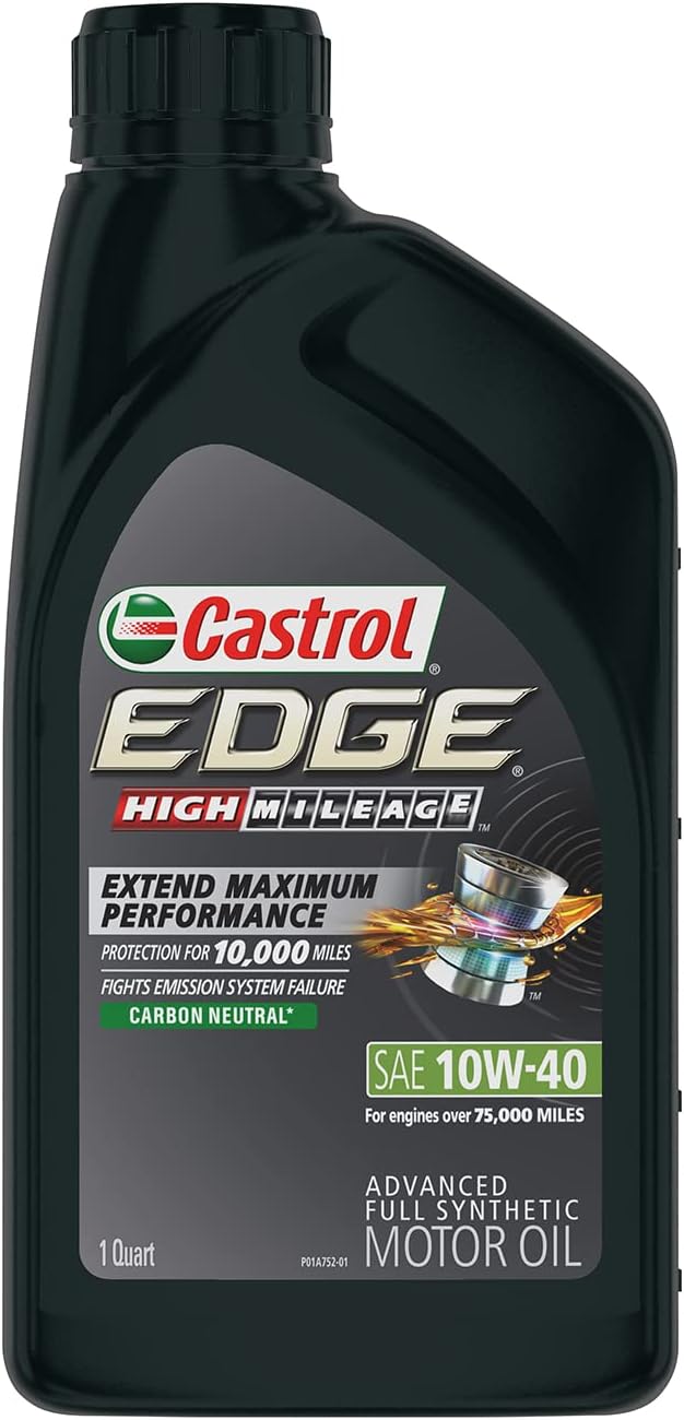  Castrol EDGE 10W-40 Advanced Full Synthetic Motor Oil, 1 Quart,  Pack of 6 : Automotive