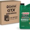 Castrol GTX High Mileage 20W-50 Synthetic Blend Motor Oil, 5 Quarts, Pack of 3