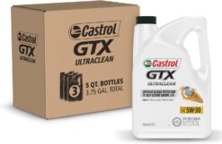 Castrol GTX Ultraclean 5W-30 Synthetic Blend Motor Oil, 5 Quarts, Pack of 3