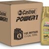 Castrol Power1 4T 10W-40 Full Synthetic Motorcycle Oil, 1 Quart, Pack of 6