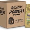 Castrol Power1 V-Twin 20W-50 Full Synthetic Motorcycle Oil, 1 Quart, Pack of 6