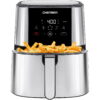 Chefman TurboTouch Air Fryer, One-Touch Digital Control, Shake Reminder, Stainless Steel