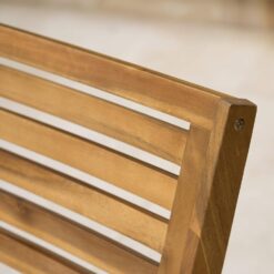 Christopher Knight Home Hermosa Outdoor Acacia Wood Arm Chairs, 2-Pcs Set, Teak Finish Cream