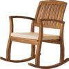 Christopher Knight Home Selma Acacia Rocking Chair with Cushion, Teak Finish