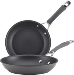 Circulon 83905 Radiance [hard anodized] Nonstick Frying pan set / Skillet Set - 8.5 Inch and 10 Inch, Gray