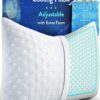 Cooling Pillow for Hot Sleepers - Best Curved Side Sleeper Bed Pillow - Anti Wrinkle Cool Gel Pillow - Gel Cooling Memory Foam Pillow for Neck, Back and Shoulder Pain Relief and Sleeping - Queen White