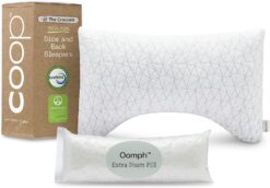 Coop Home Goods Crescent Back and Side Sleeper Pillow - Pillow for Neck and Shoulder Pain Relief, Memory Foam Pillow, Bed Pillow for Sleeping, Pillow for Side Sleepers and Back Sleepers (Queen Size)