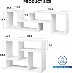 DEVAISE Flat Screen TV Stand for 43 45 55 inch TV, Modern Entertainment Center with Storage Shelves