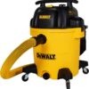 DEWALT 12 Gallon STEALTHSONIC Poly Wet/Dry Vacuum, DXV12P-QTA Newest Noise Reduction Vac, Heavy Duty Shop Vacuum for Jobsite/Workshop, Reduce Motor Noise, Yellow