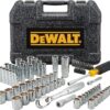 DEWALT Mechanic Tool Set, Includes Ratchets, Drill Bits and Anti-Slip Screwdriver, 84 Piece (DWMT81531)