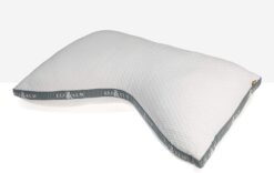 Eli & Elm | Ultimate Side Sleeper Pillow with Adjustable Filler to Get The Perfect Contour Curved Pillow for A Neck Pain Relief Sleep - Removable Latex and Polyester Filling- 17