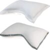 Eli & Elm | Ultimate Side Sleeper Pillow with Adjustable Filler to Get The Perfect Contour Curved Pillow for A Neck Pain Relief Sleep - Removable Latex and Polyester Filling (Pillow & Pillow Case)