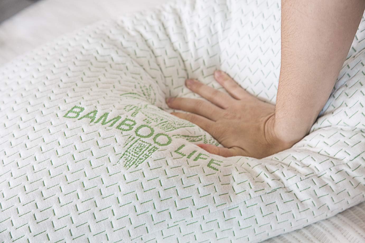 Bamboo Memory Foam Pillow, Best Pillow for Sleeping with Washable Covers - King